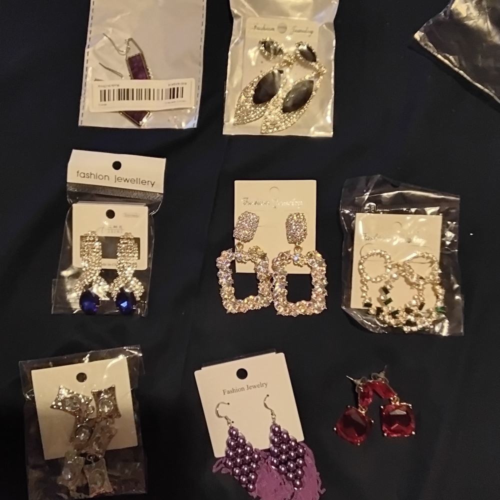 Elegant Silver and Black Earrings
